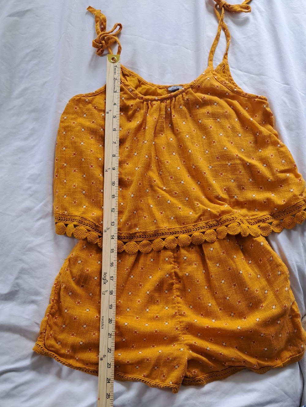 Aerie Golden Yellow Cami Romper Size XS - Boho Festival - Picture 6 of 12